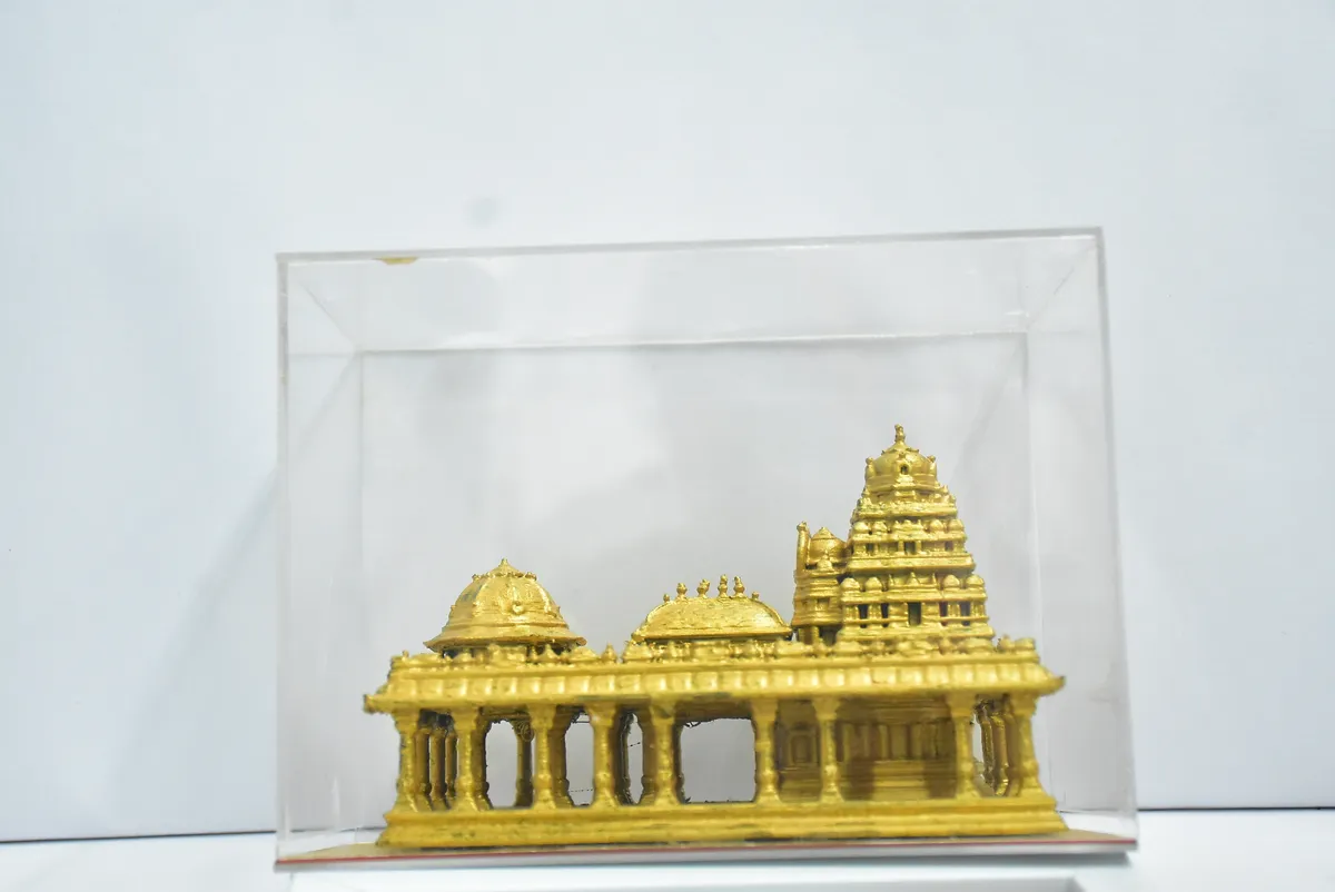 Golden Temple 3D Miniature Model (Back View)