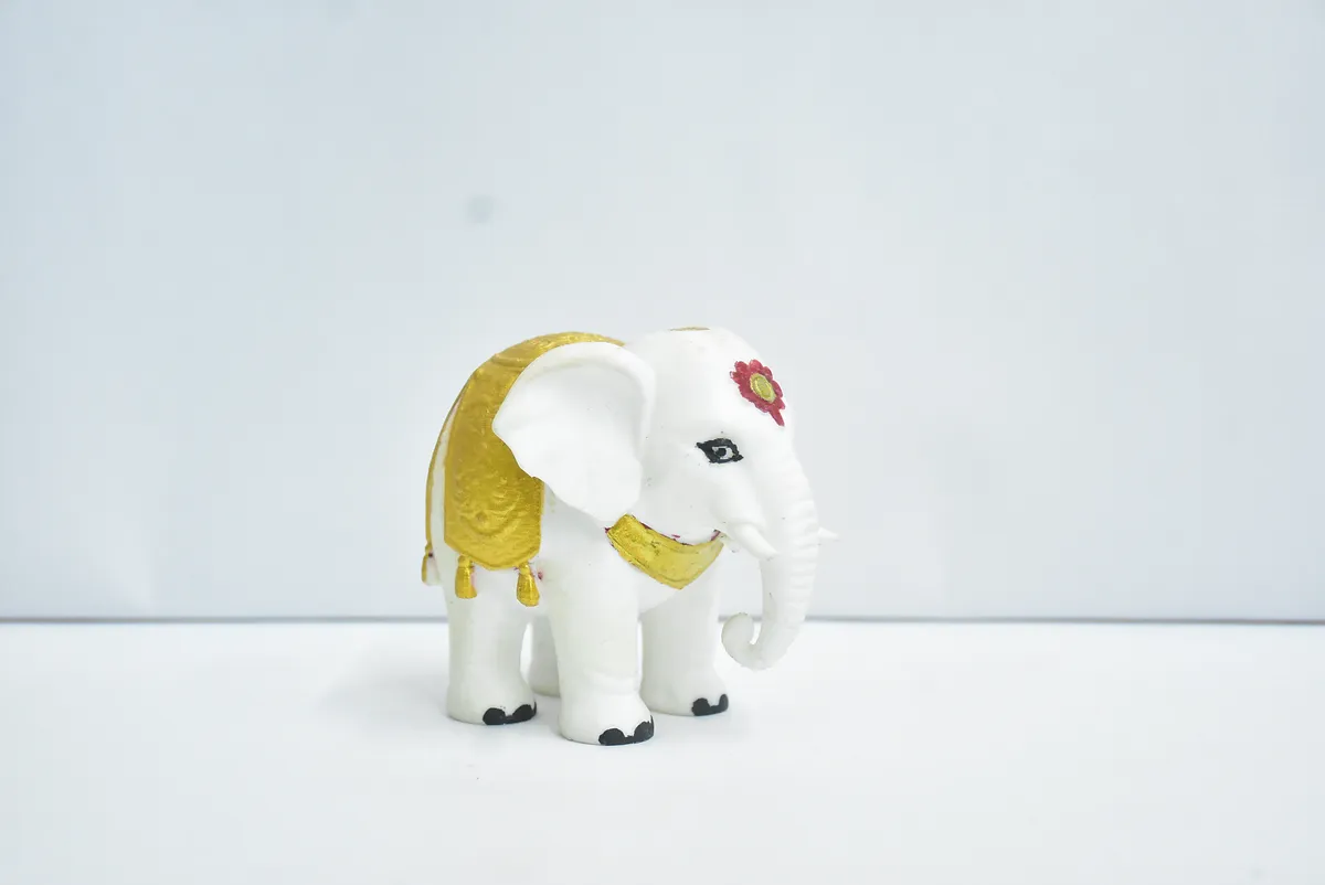 Decorative White Elephant Statue 2