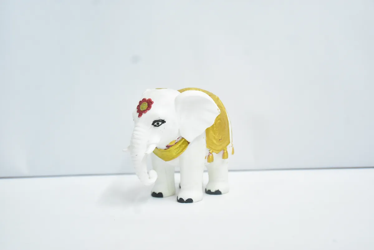 Decorative White Elephant Statue 3