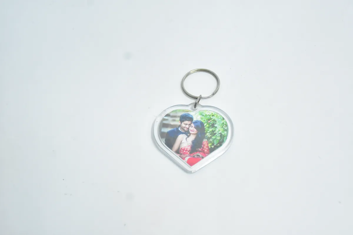 Personalized Acrylic Heart Keychain